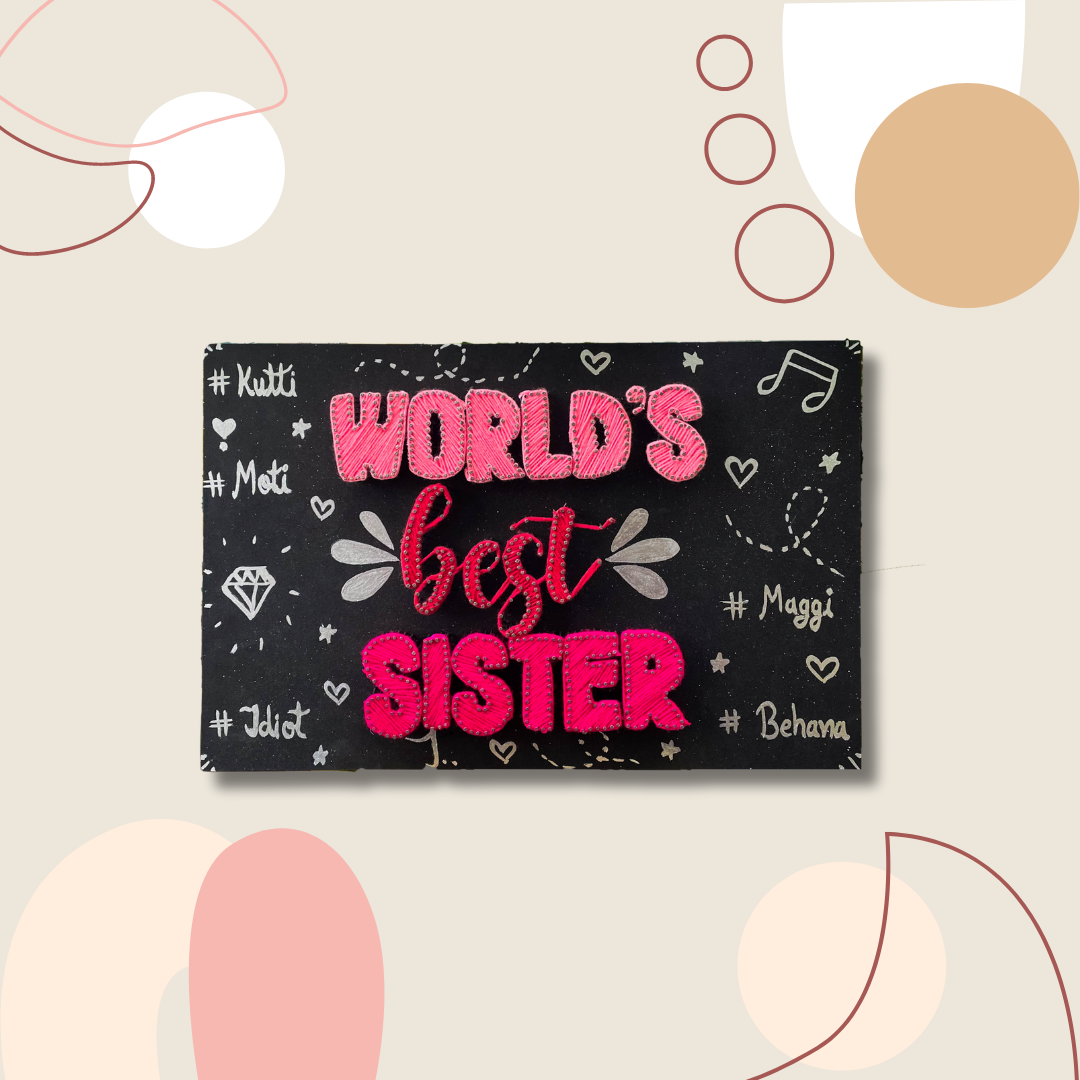 Sibling Bond in Strings: A Rakhi Gift of String Art for My Beloved Sister
