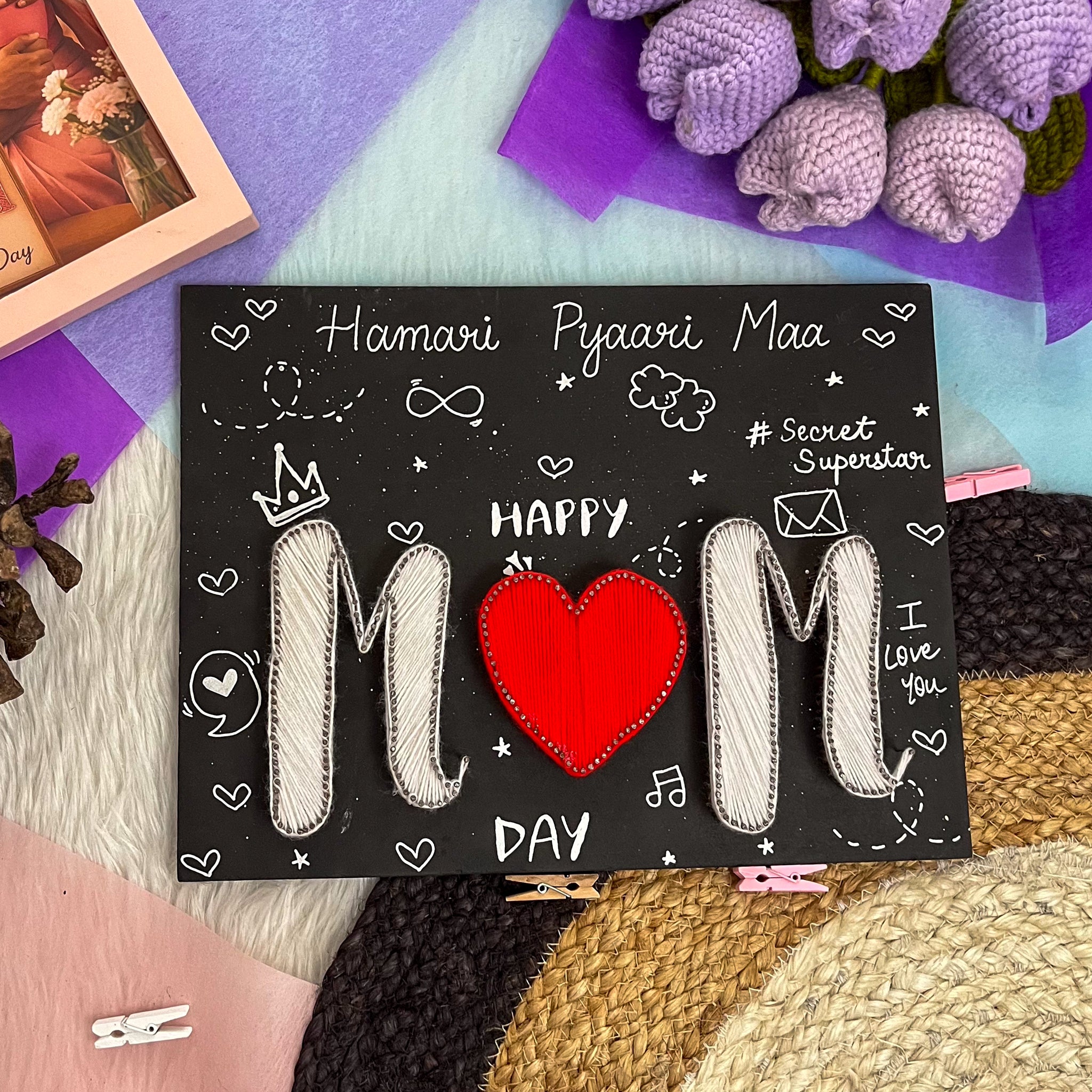 M❤️M String Art – Handmade Mother’s Day Gift