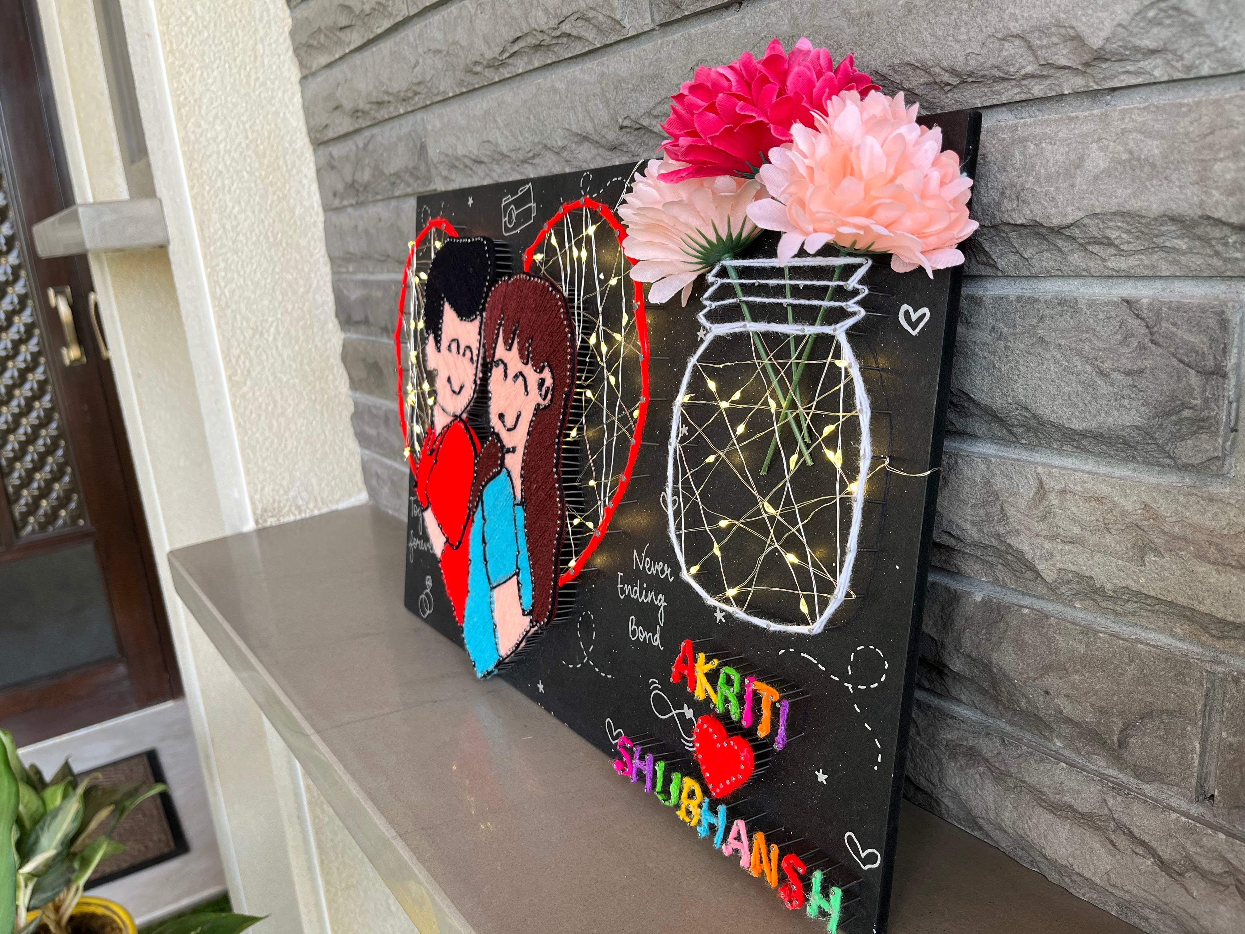 Heartstrings: A Romantic String Art