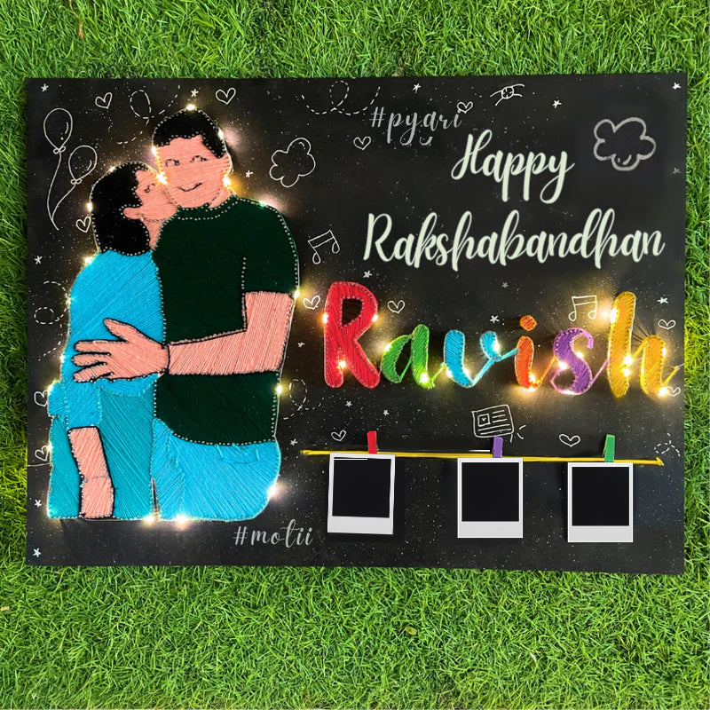 Personalized Rakhi: String Art Portrait