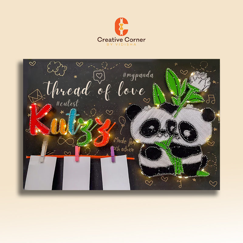 Cute Panda String Art - Custom Rakhi Gift for Loved Ones