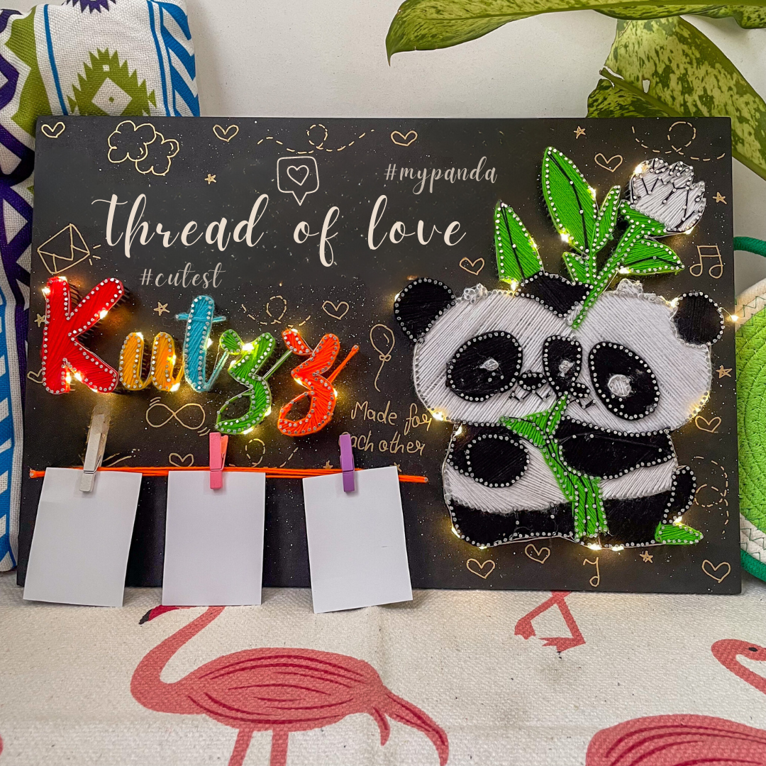 Cute Panda String Art - Custom Rakhi Gift for Loved Ones