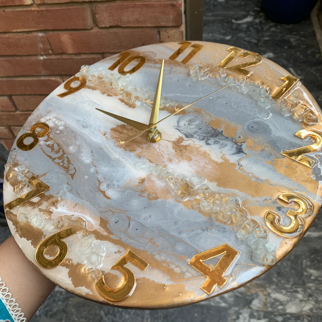 Resin Art Clock