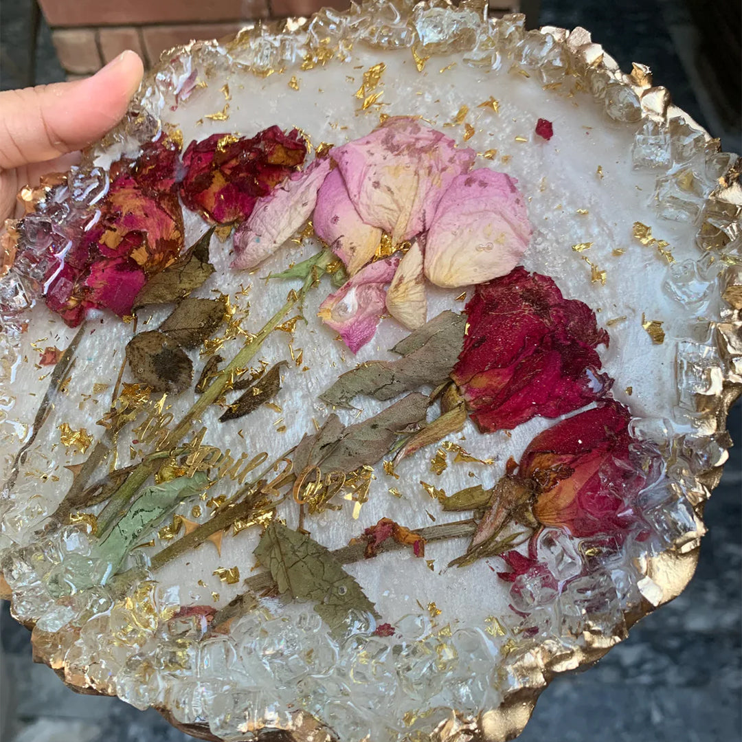 Resin Rose Flowers Frame