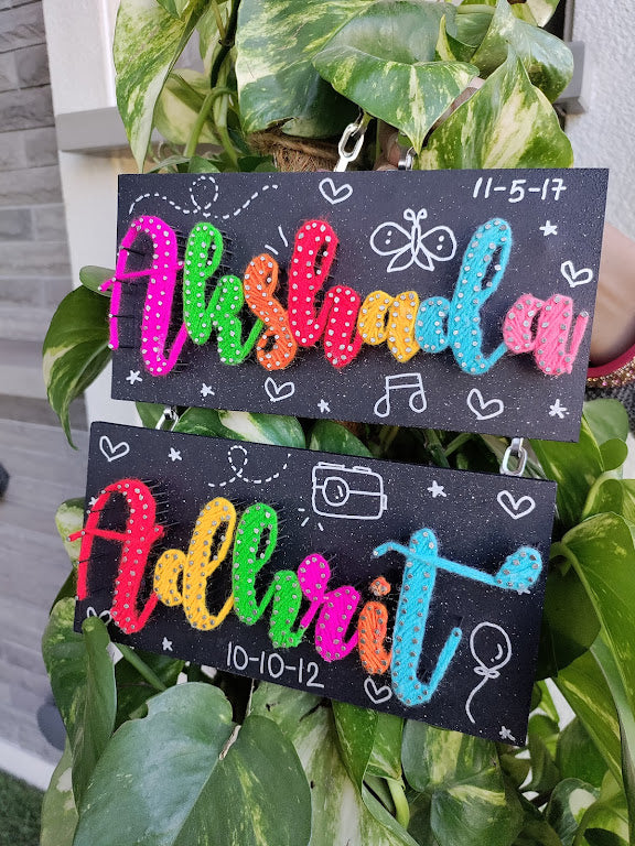 String Art Name Plate Hanger