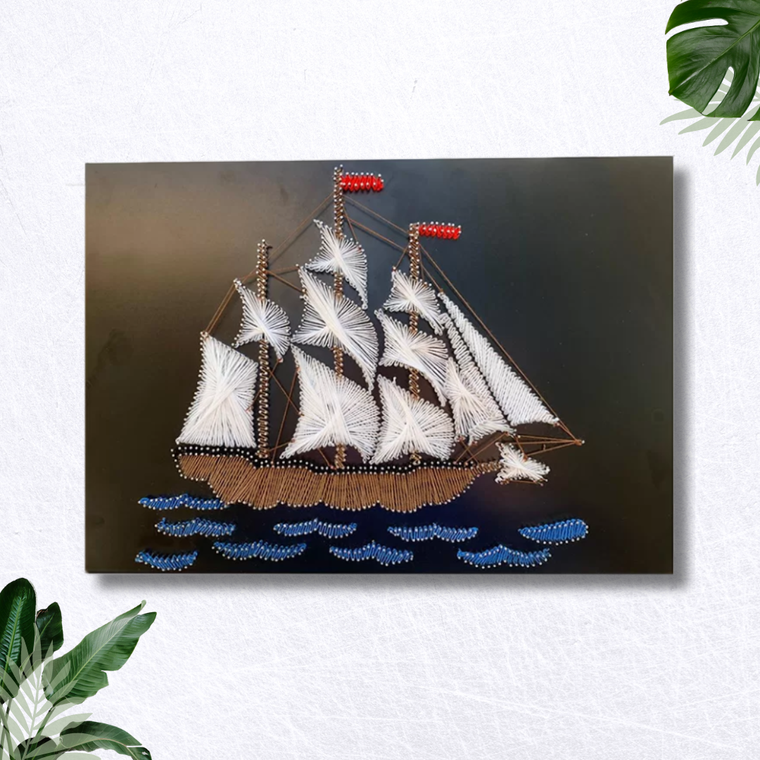 Sailing Adventure: Ship String Art in the Sea