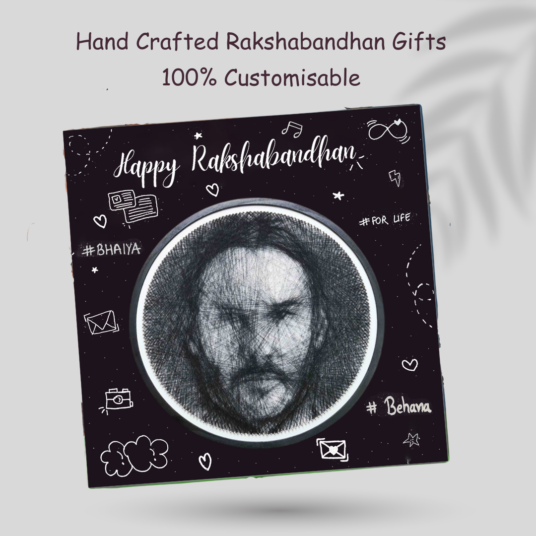 Rakhi Expressions: Custom Portrait String Art Gift
