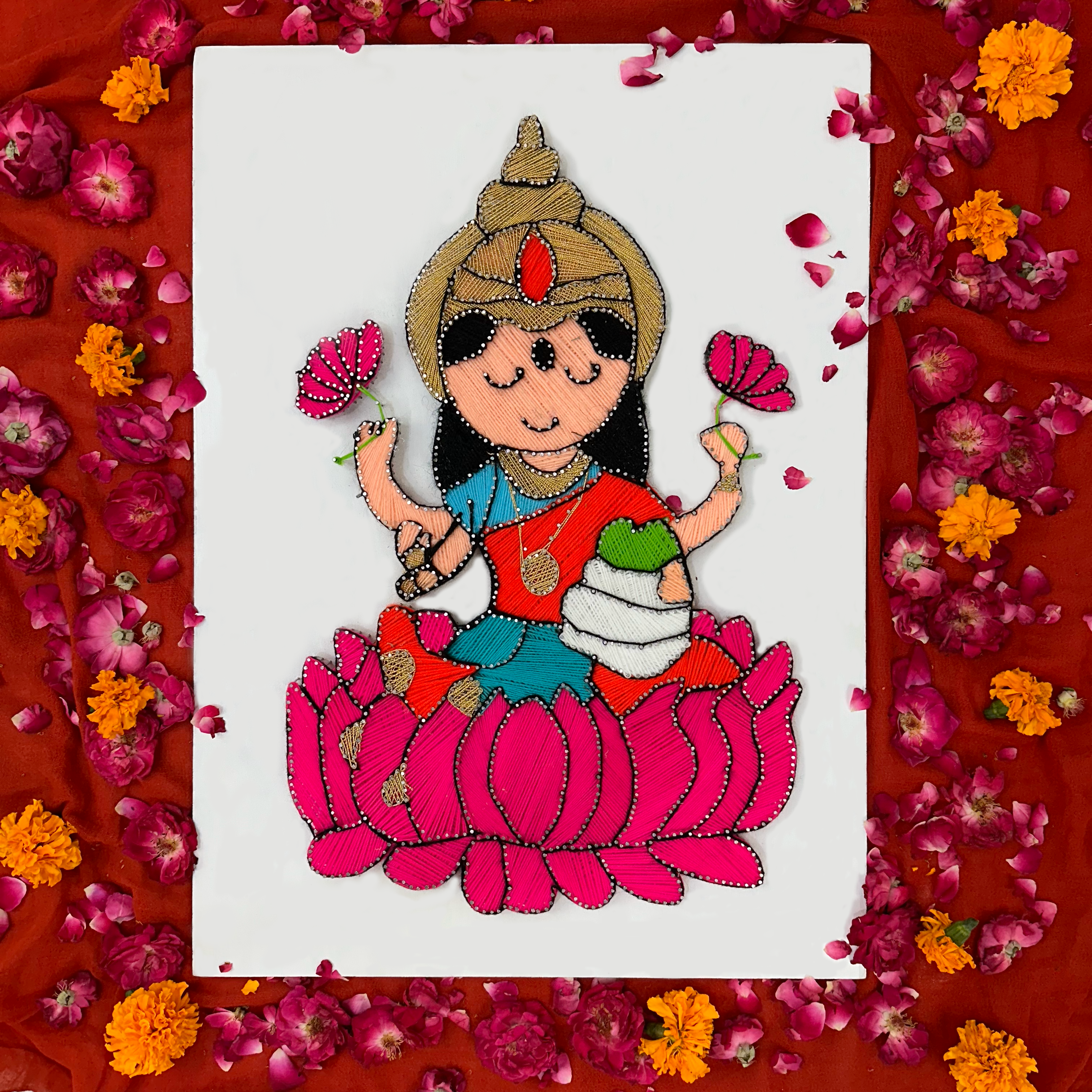 Godess Lakshmi string art