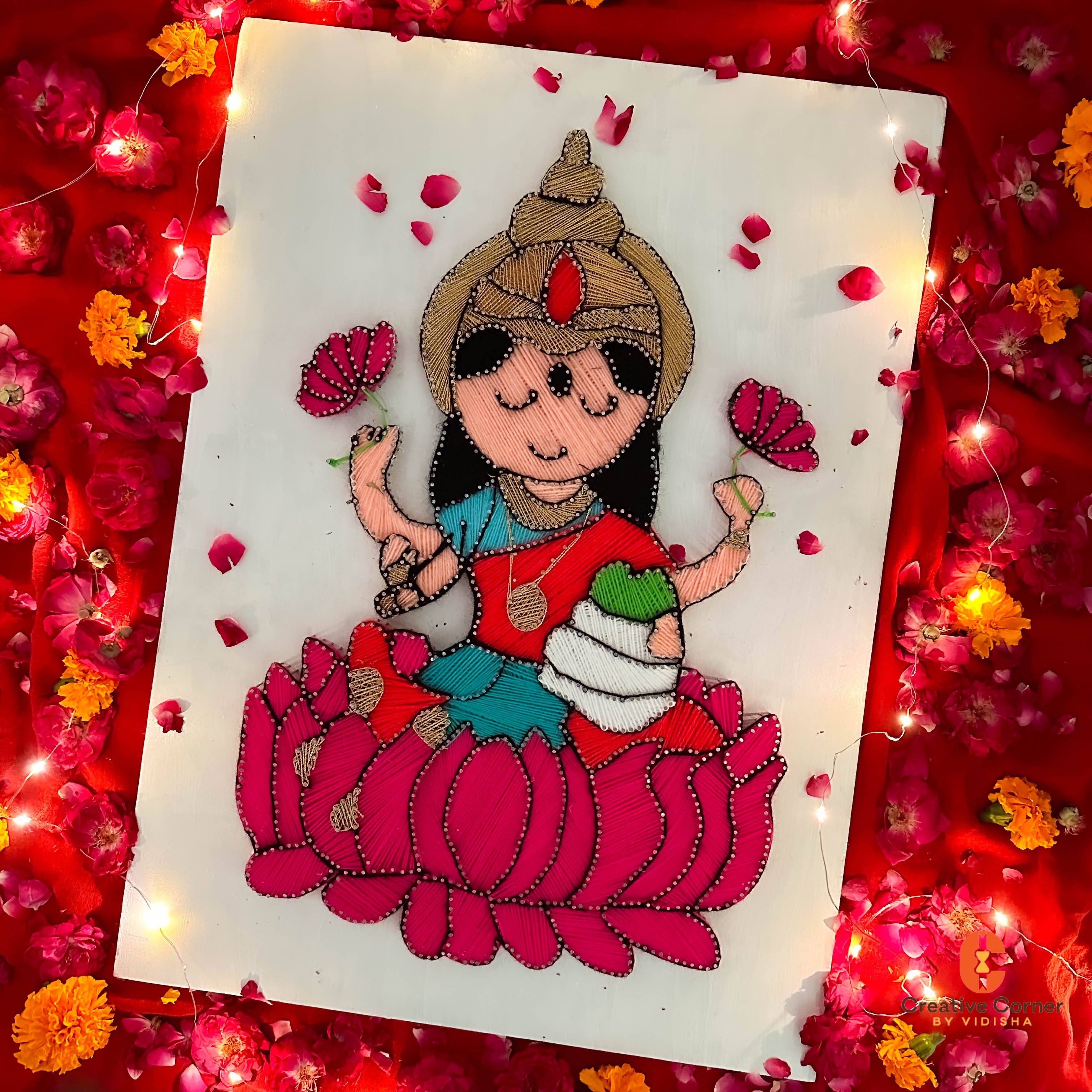 Godess Lakshmi string art