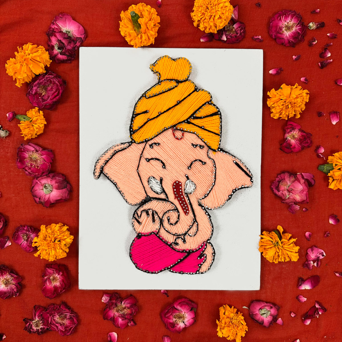 Cute Lord Ganesha string art