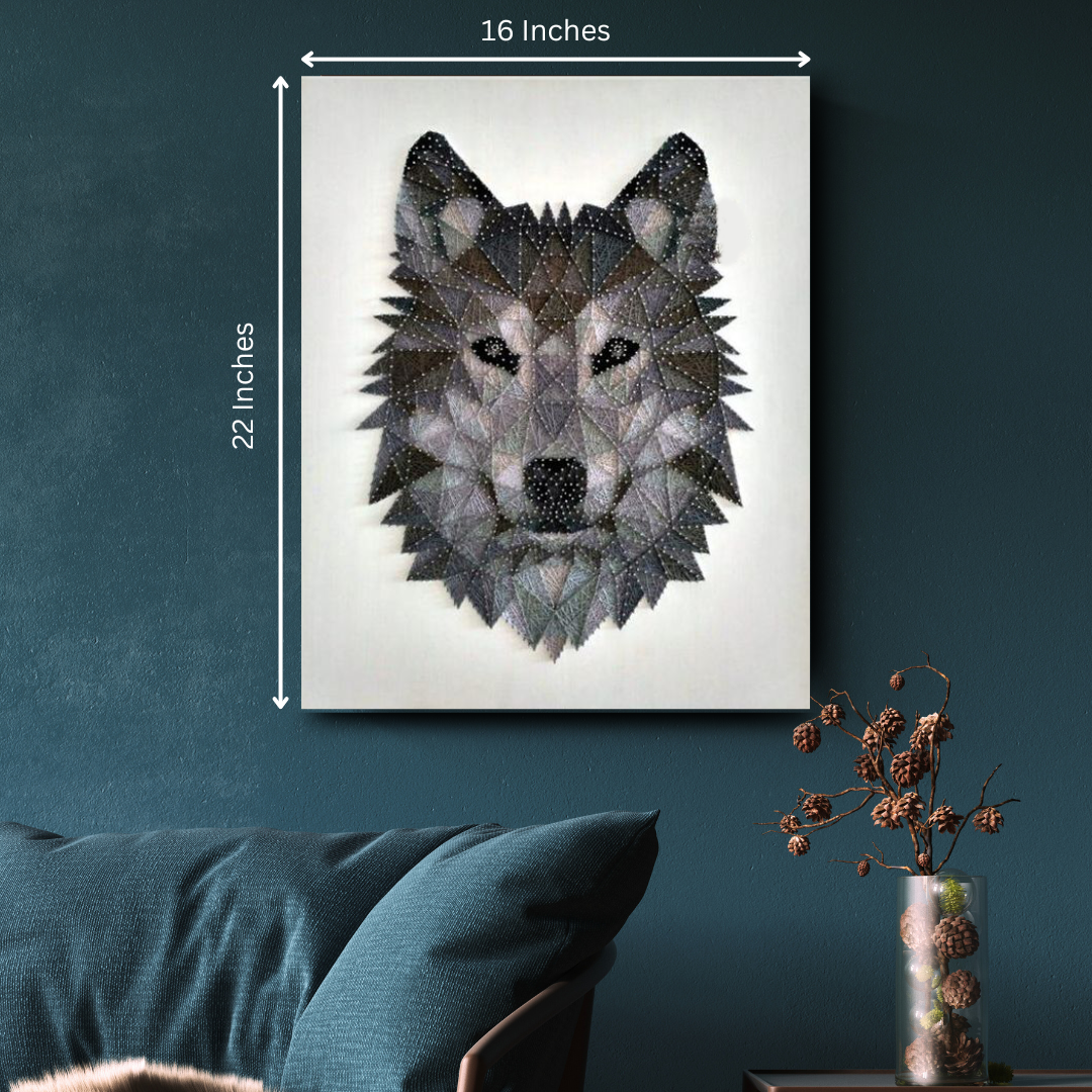 Spirit of the Timberland: Wolf String Art Display