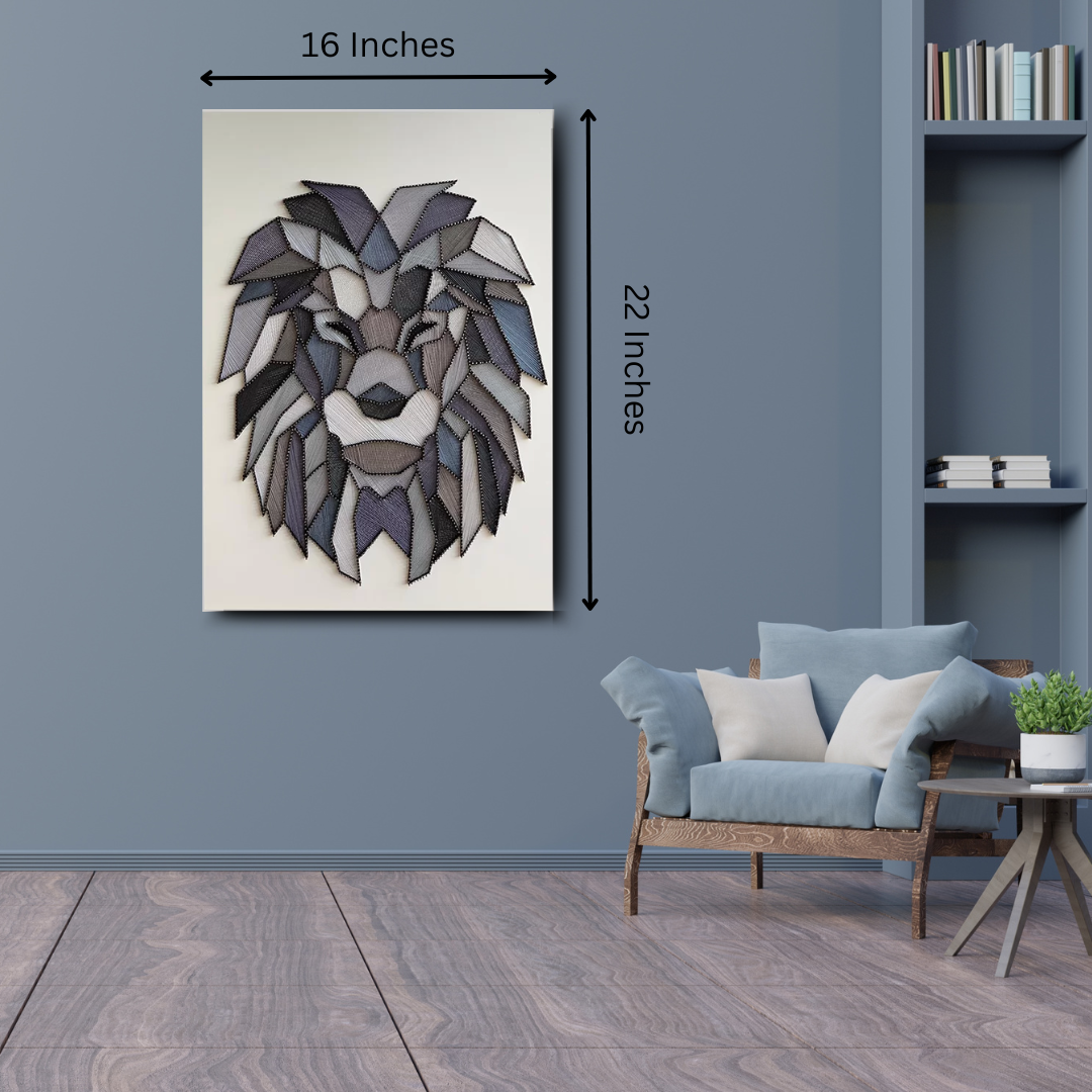 Lionhearted Beauty: String Art Home Decor