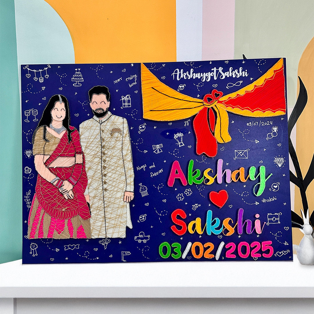 Personalized Gathbandhan String Art With Portrait