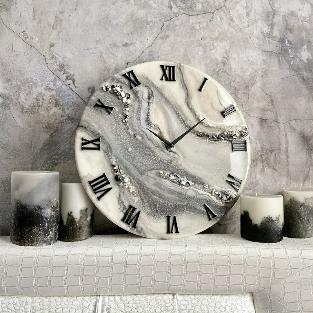 Soft Granite Resin Clock – A Classic Yet Modern Accent