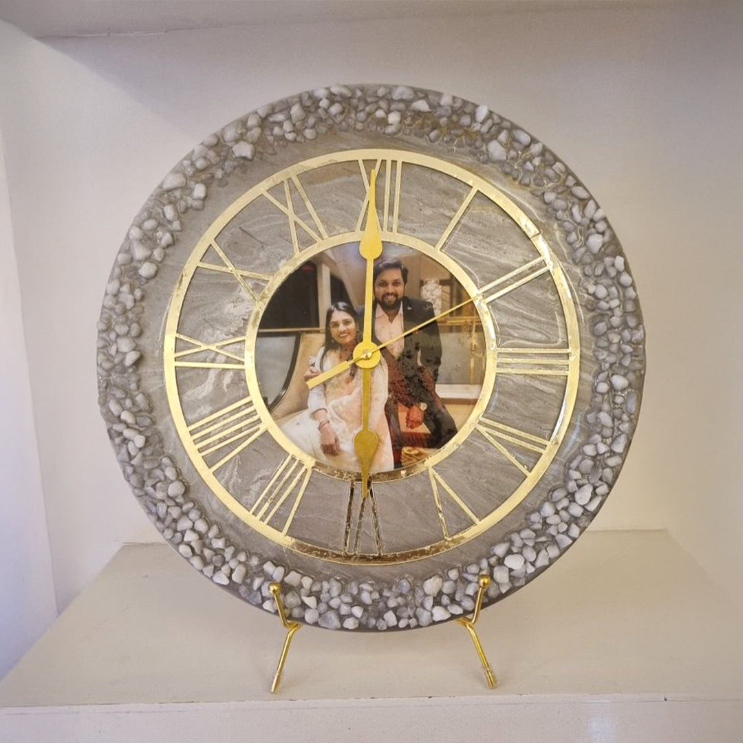 Personalized Resin Art Clock – Add Your Picture for a Unique Touch