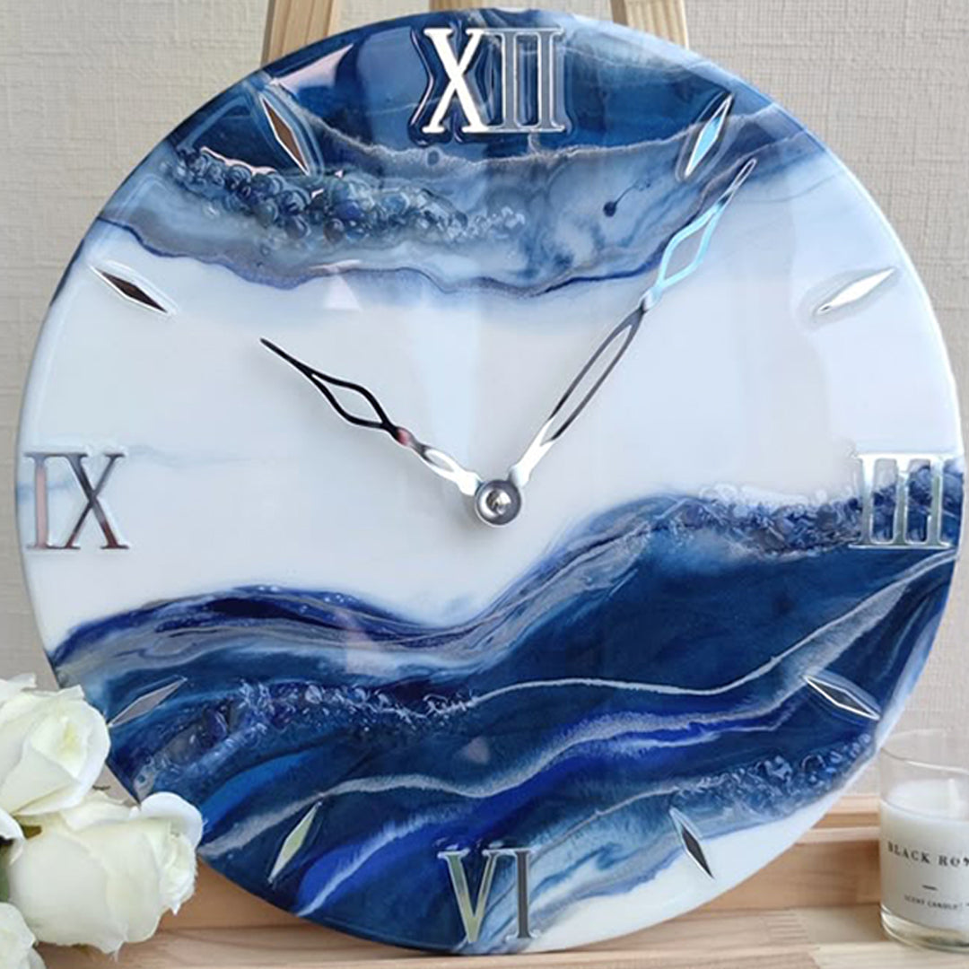 Elegant Resin Art Clock – A Stunning Timepiece for Any Space