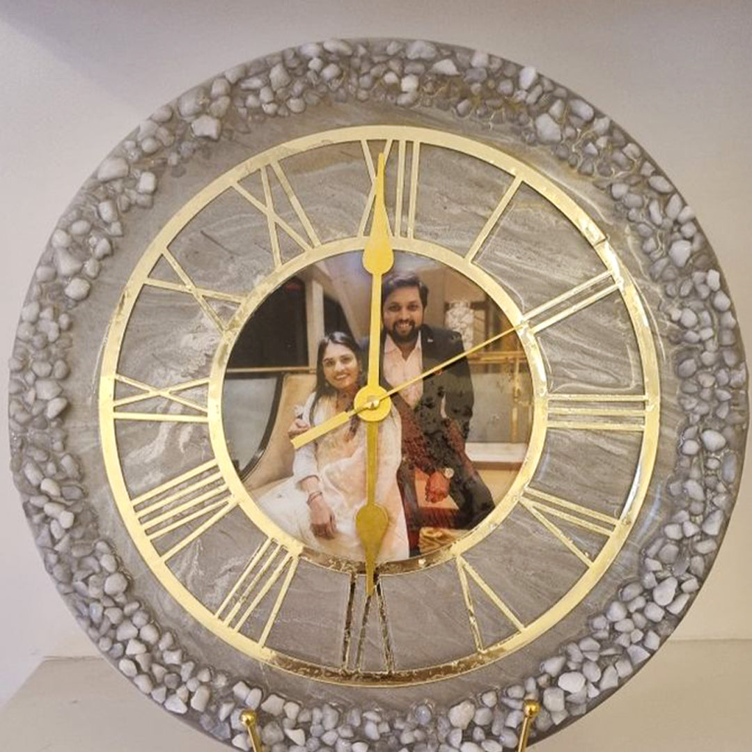 Personalized Resin Art Clock – Add Your Picture for a Unique Touch