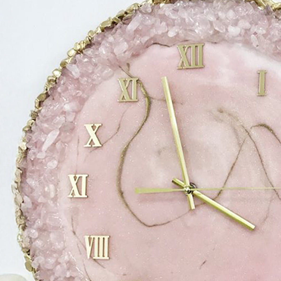 Blush Serenity Resin Clock – A Soft Touch of Elegance