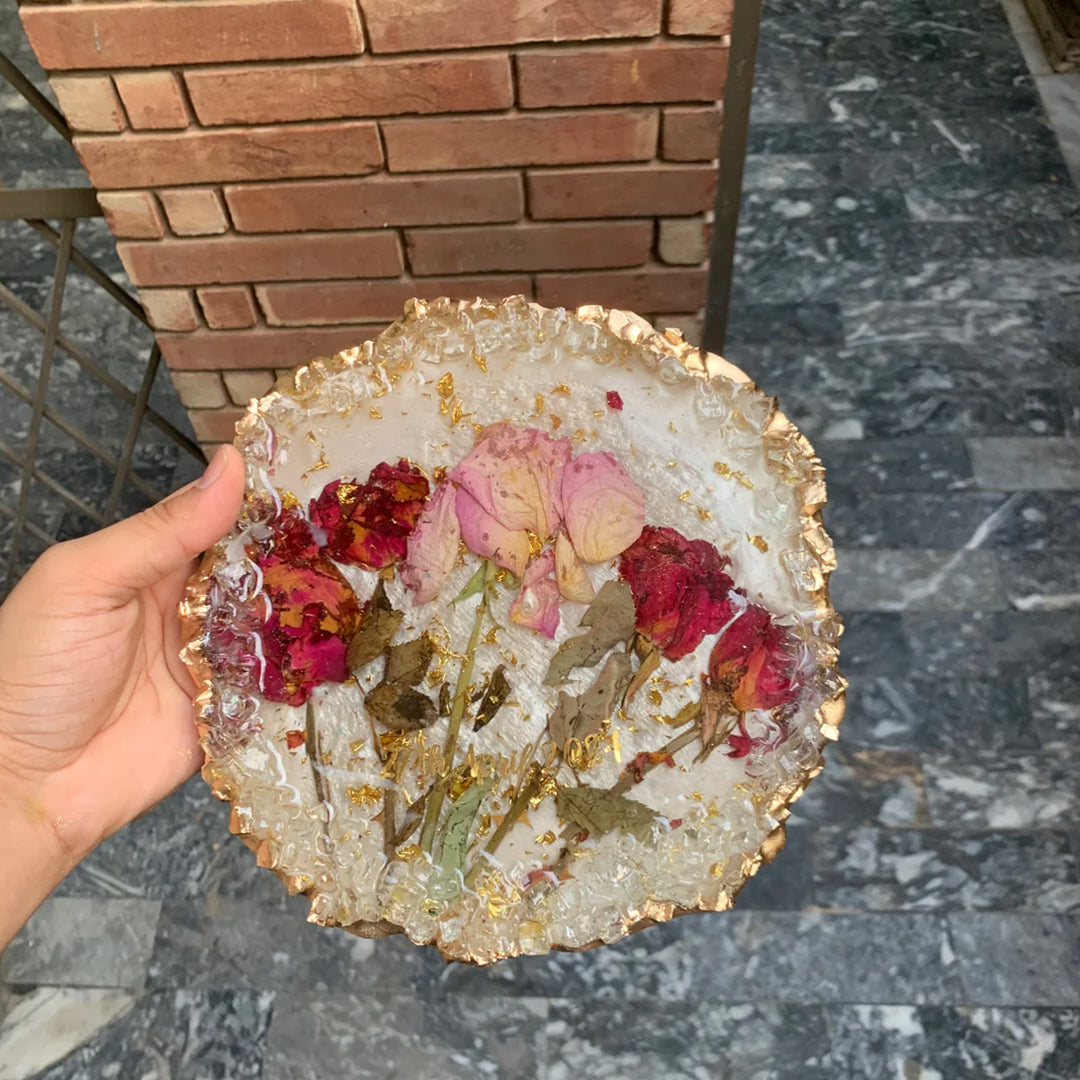 Resin Rose Flowers Frame