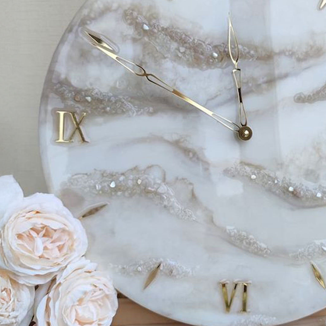 Light Mist Resin Clock – A Fall-Inspired Masterpiece