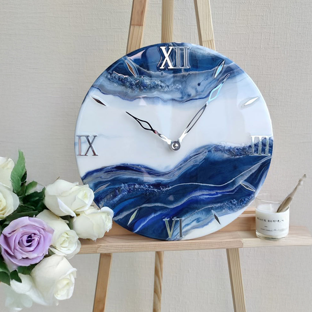 Elegant Resin Art Clock – A Stunning Timepiece for Any Space