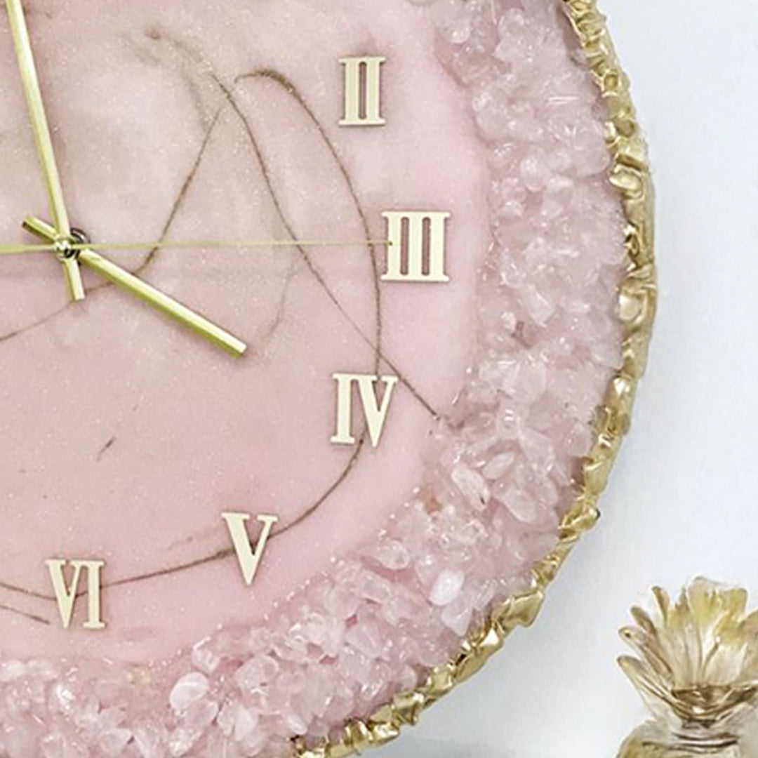 Blush Serenity Resin Clock – A Soft Touch of Elegance