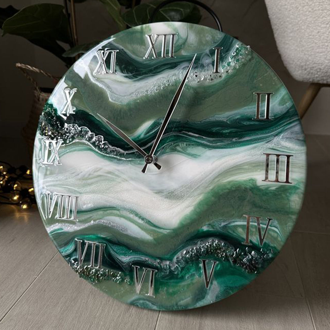 Whispers of Time – Elegant Resin Clock with a Story