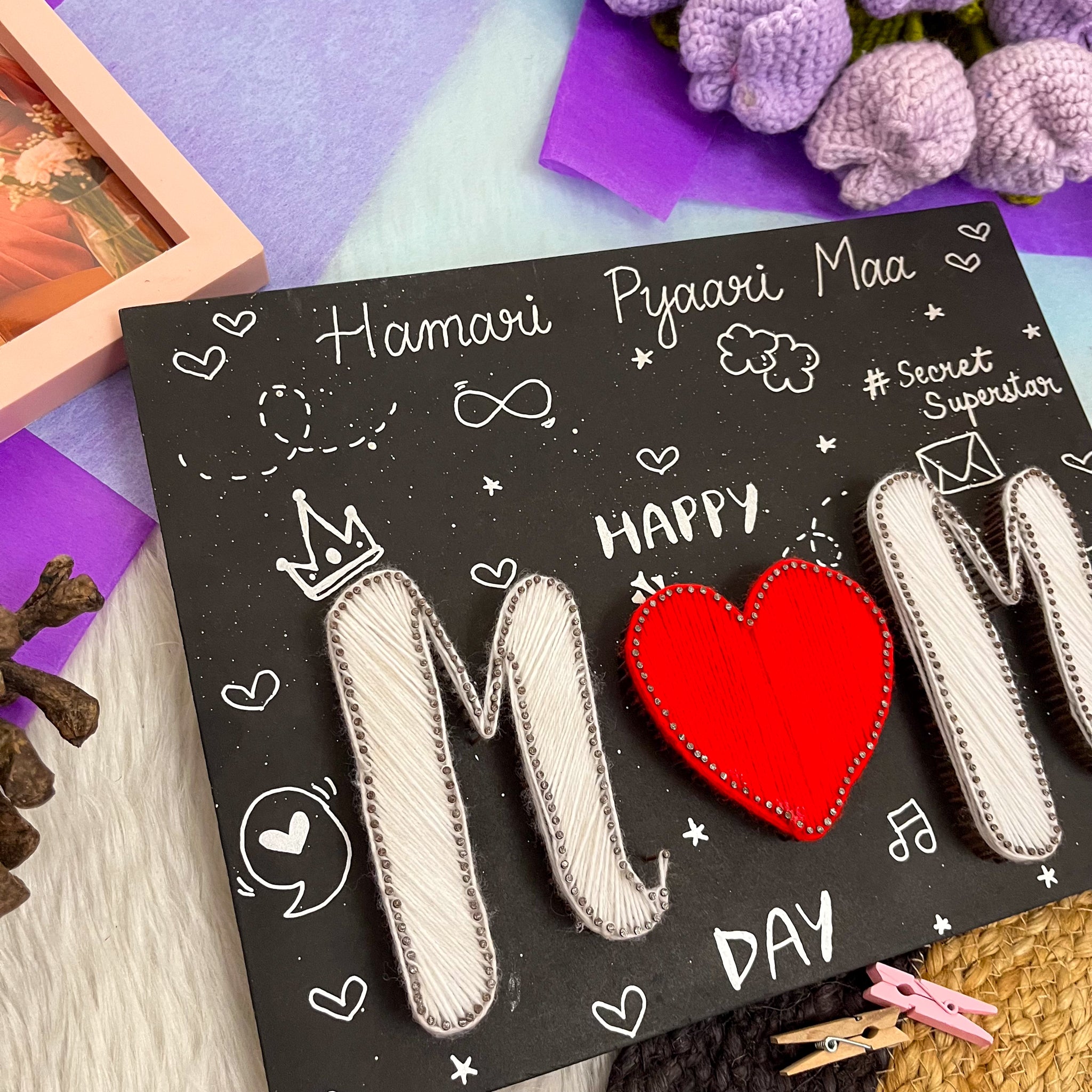 M❤️M String Art – Handmade Mother’s Day Gift