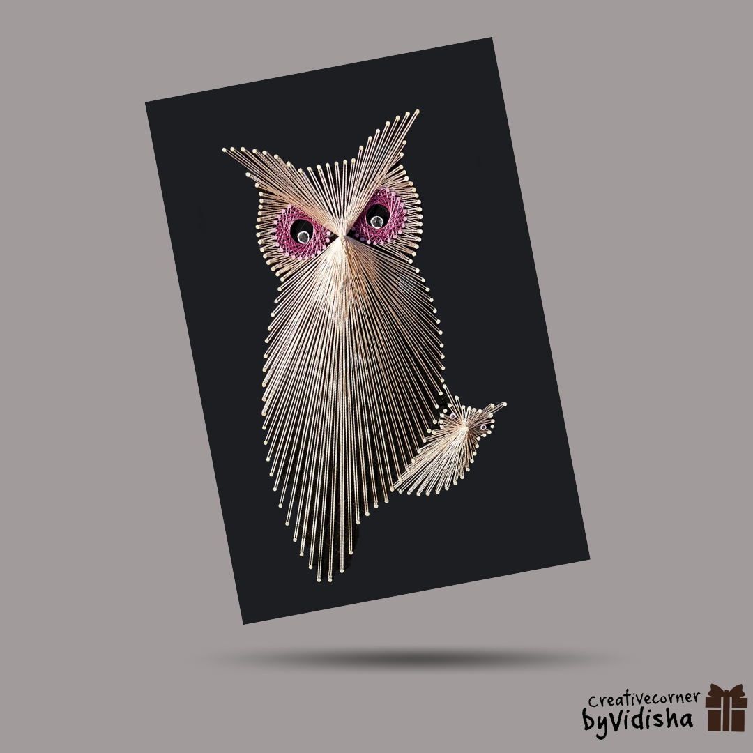 Mystical Gaze: Owl String Art