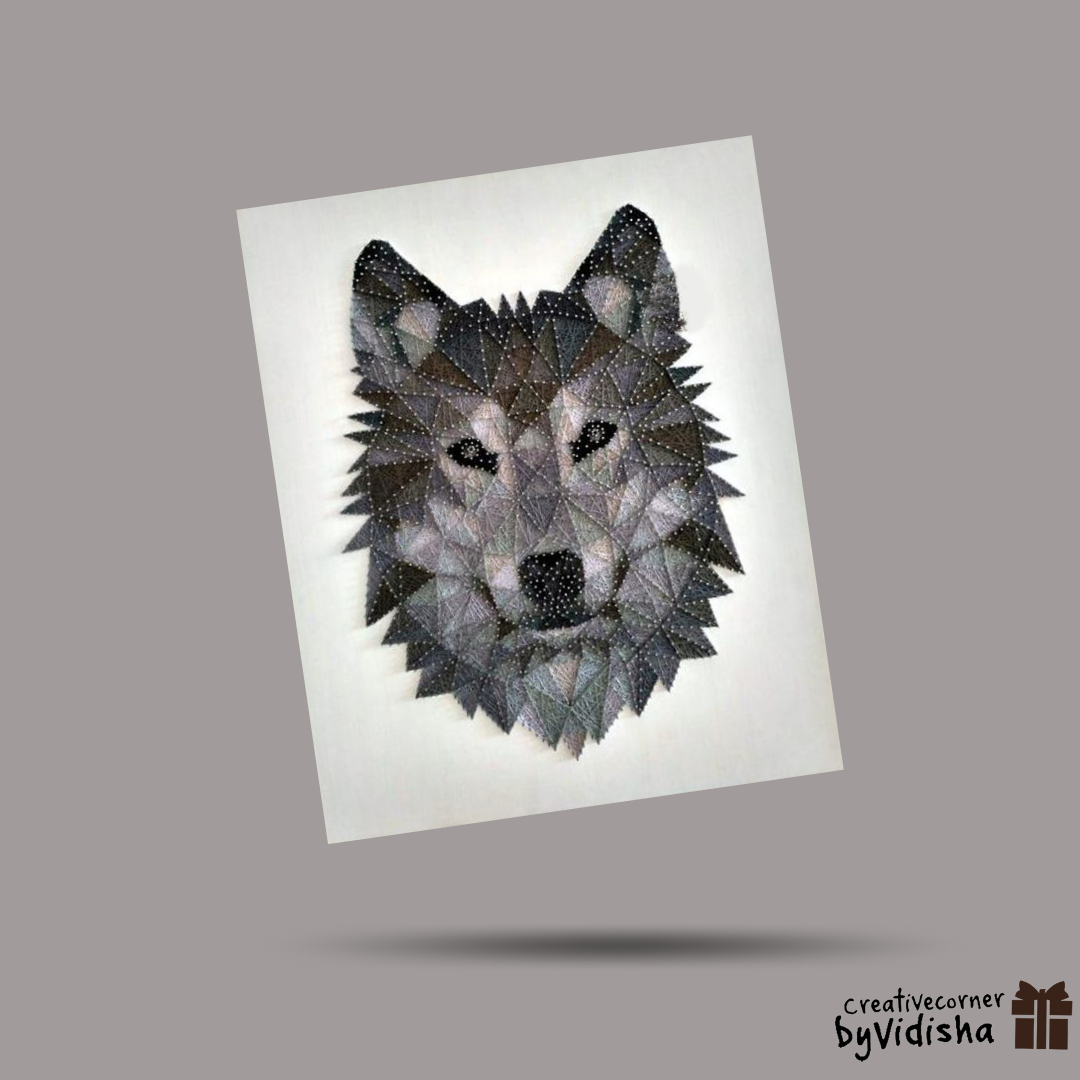 Spirit of the Timberland: Wolf String Art Display