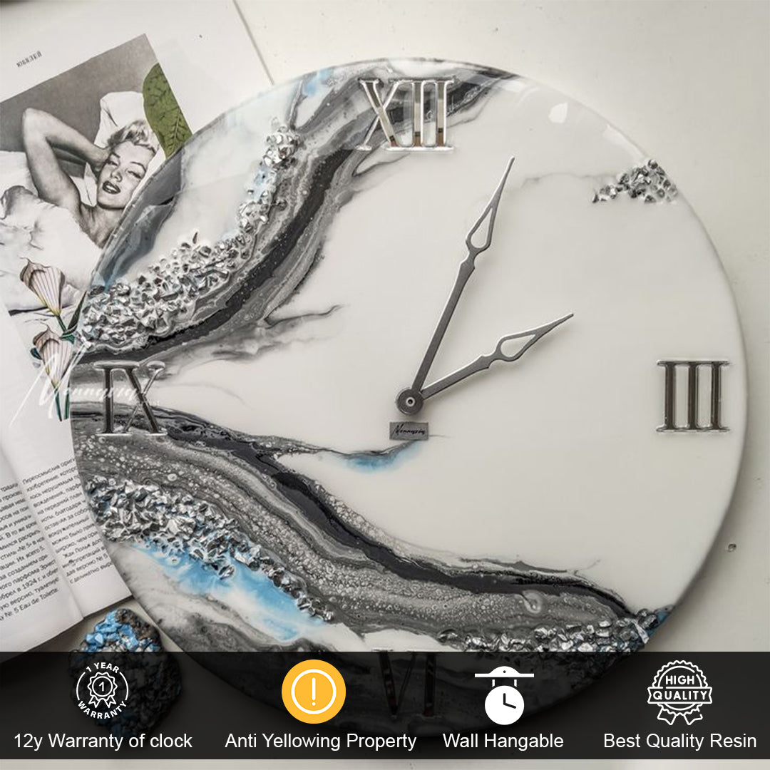 Crystal Mirage Resin Clock – Where Art Meets Perfection