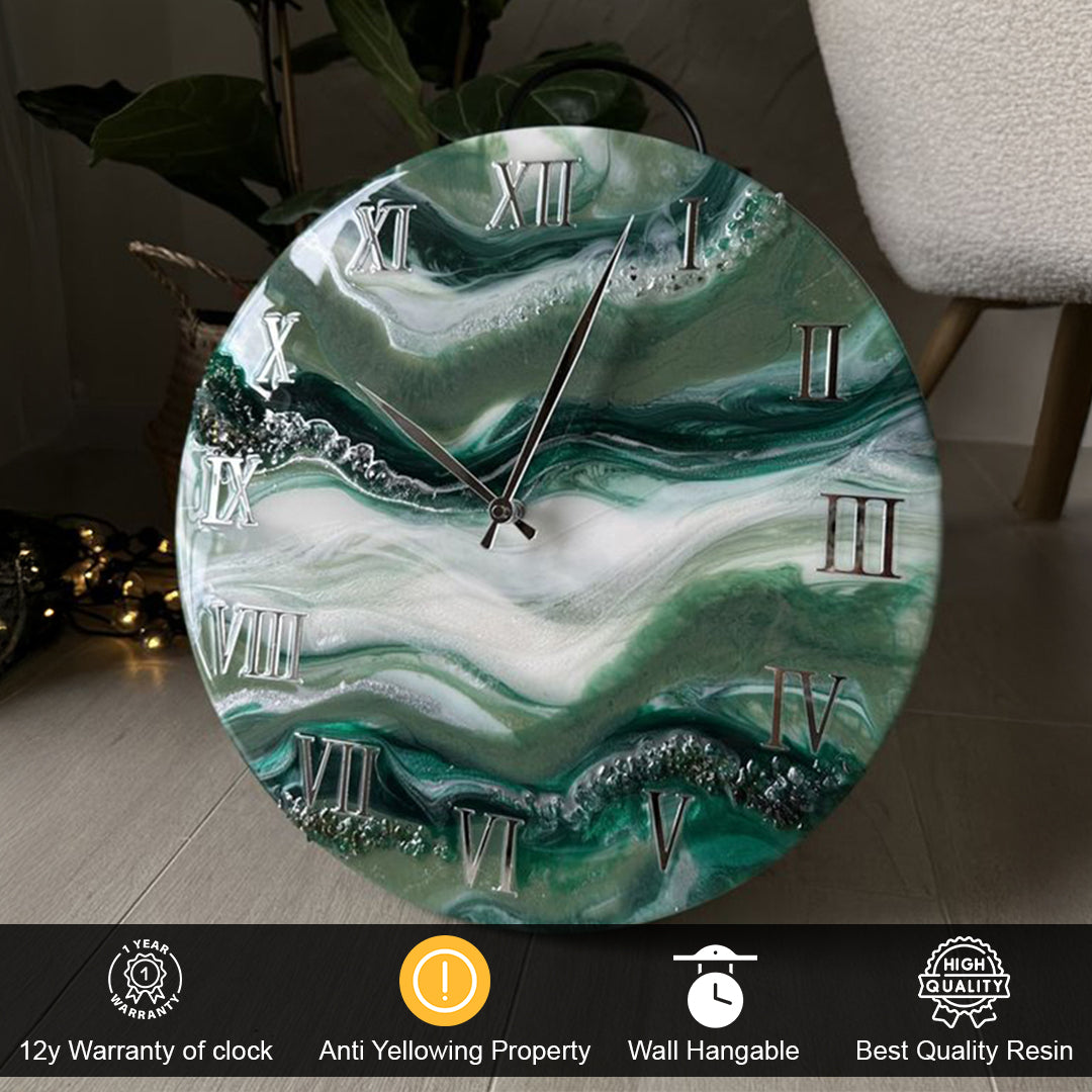 Whispers of Time – Elegant Resin Clock with a Story