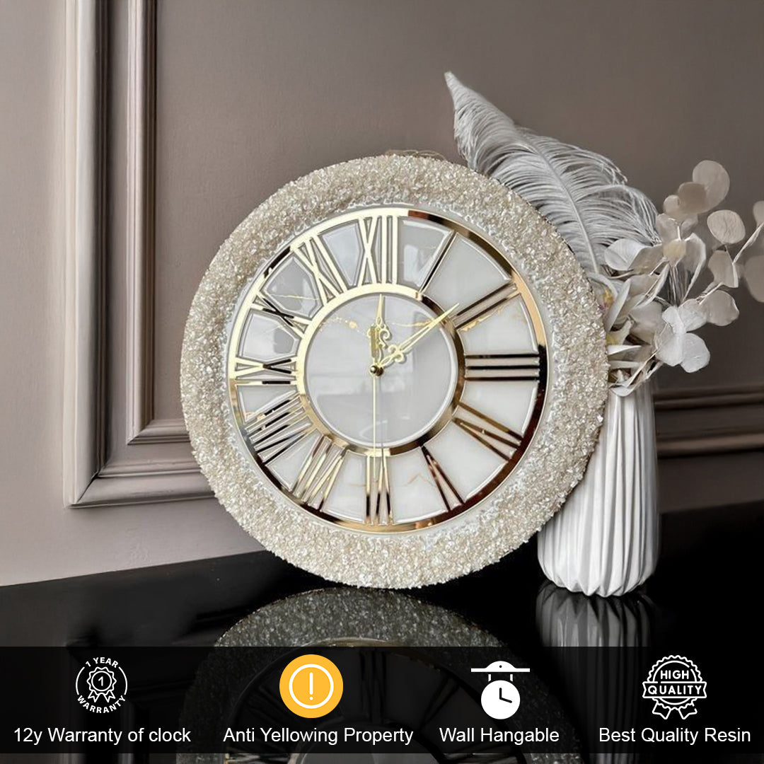 Mystic Marble – Handmade Resin Clock with Luxe Veins