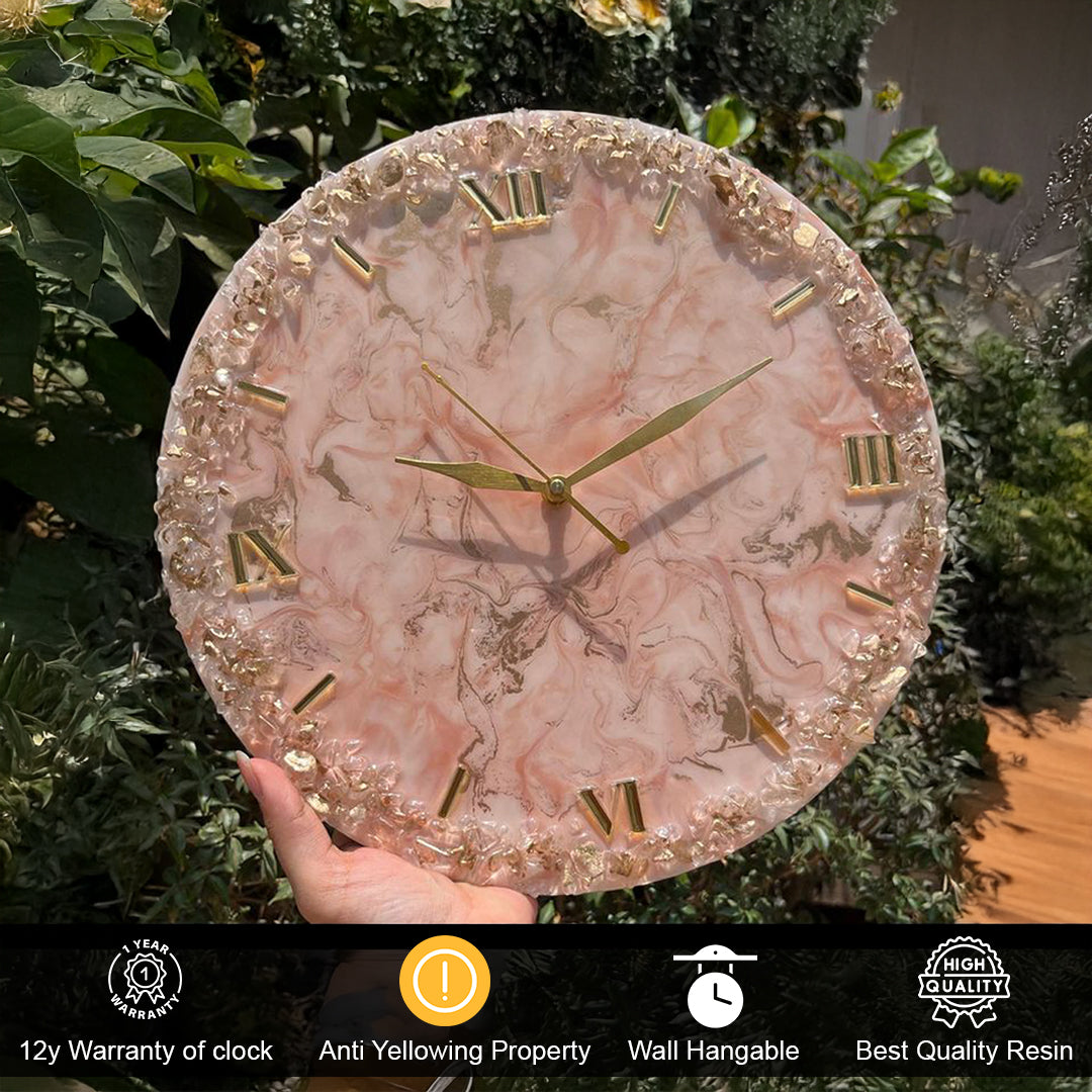 Pearl Essence Resin Clock – Time Meets Elegance