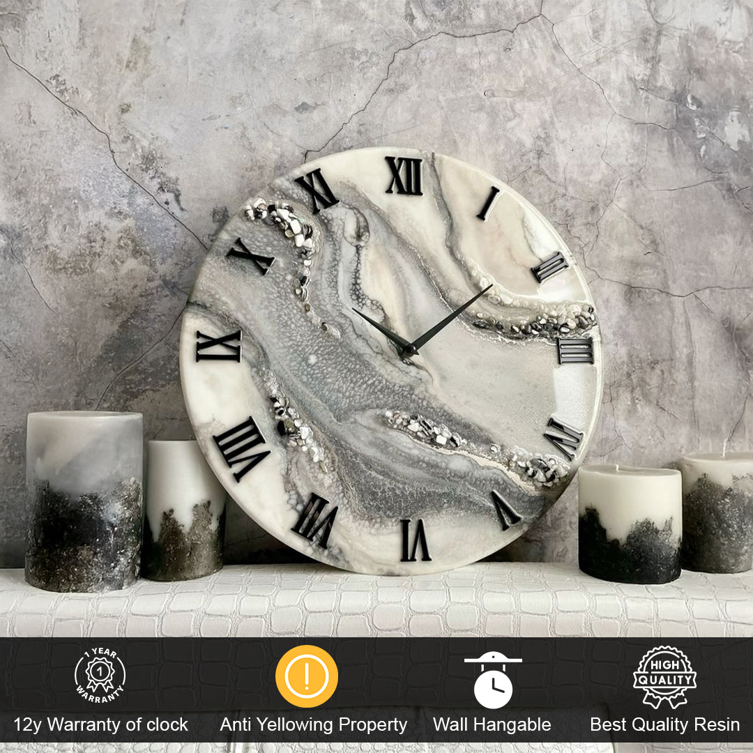 Soft Granite Resin Clock – A Classic Yet Modern Accent