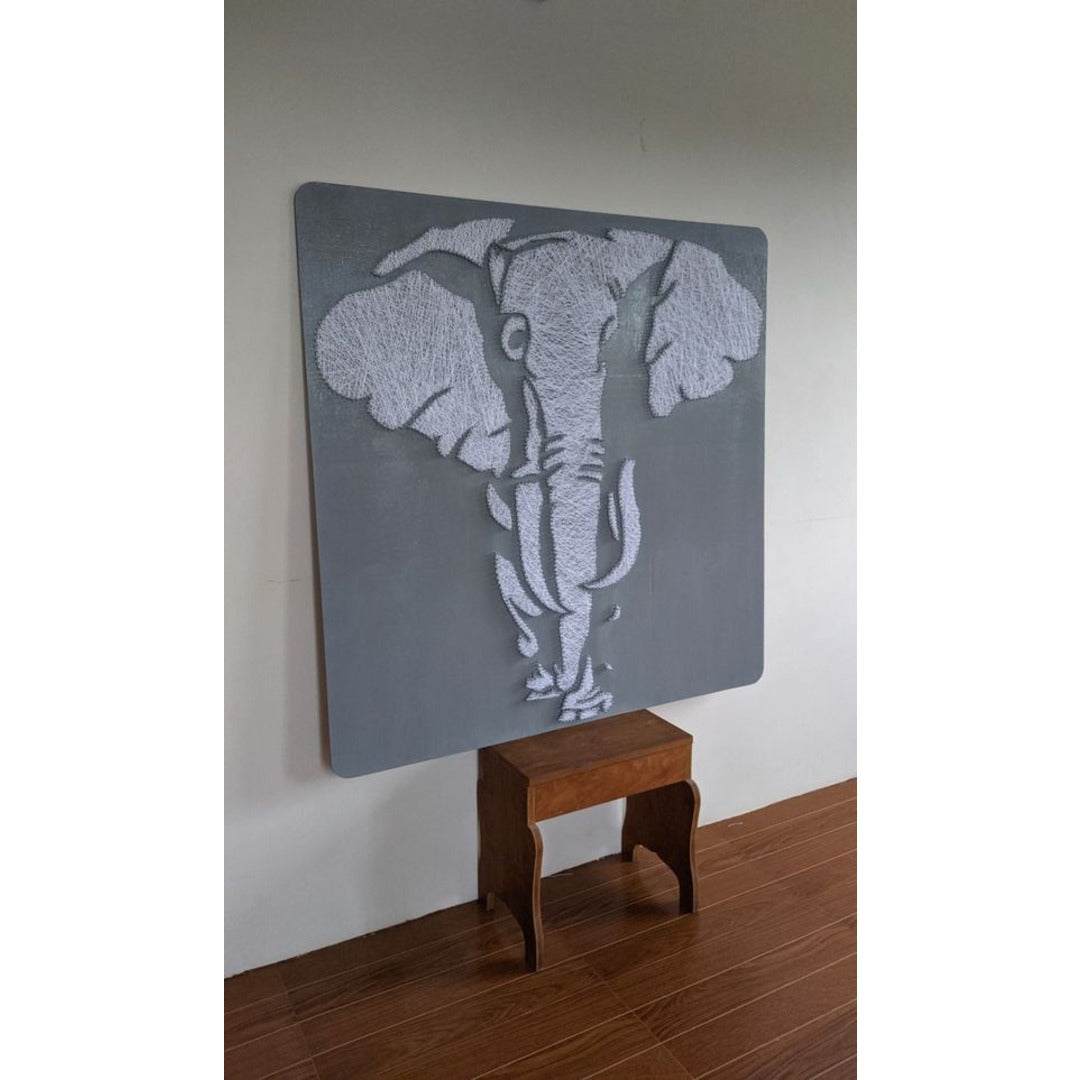 Graceful Giants: Elephant Portrait String Art