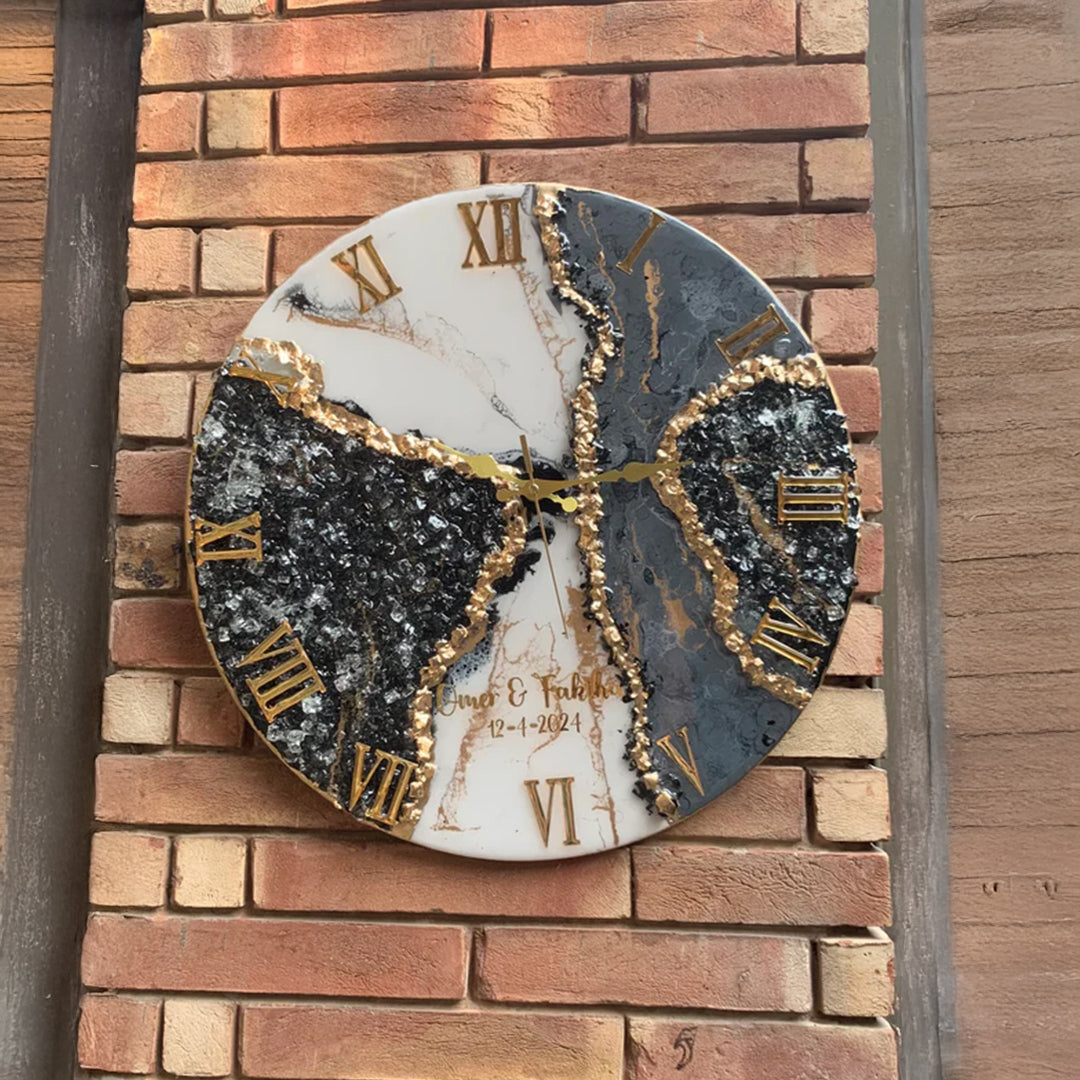 Resin Art Clock