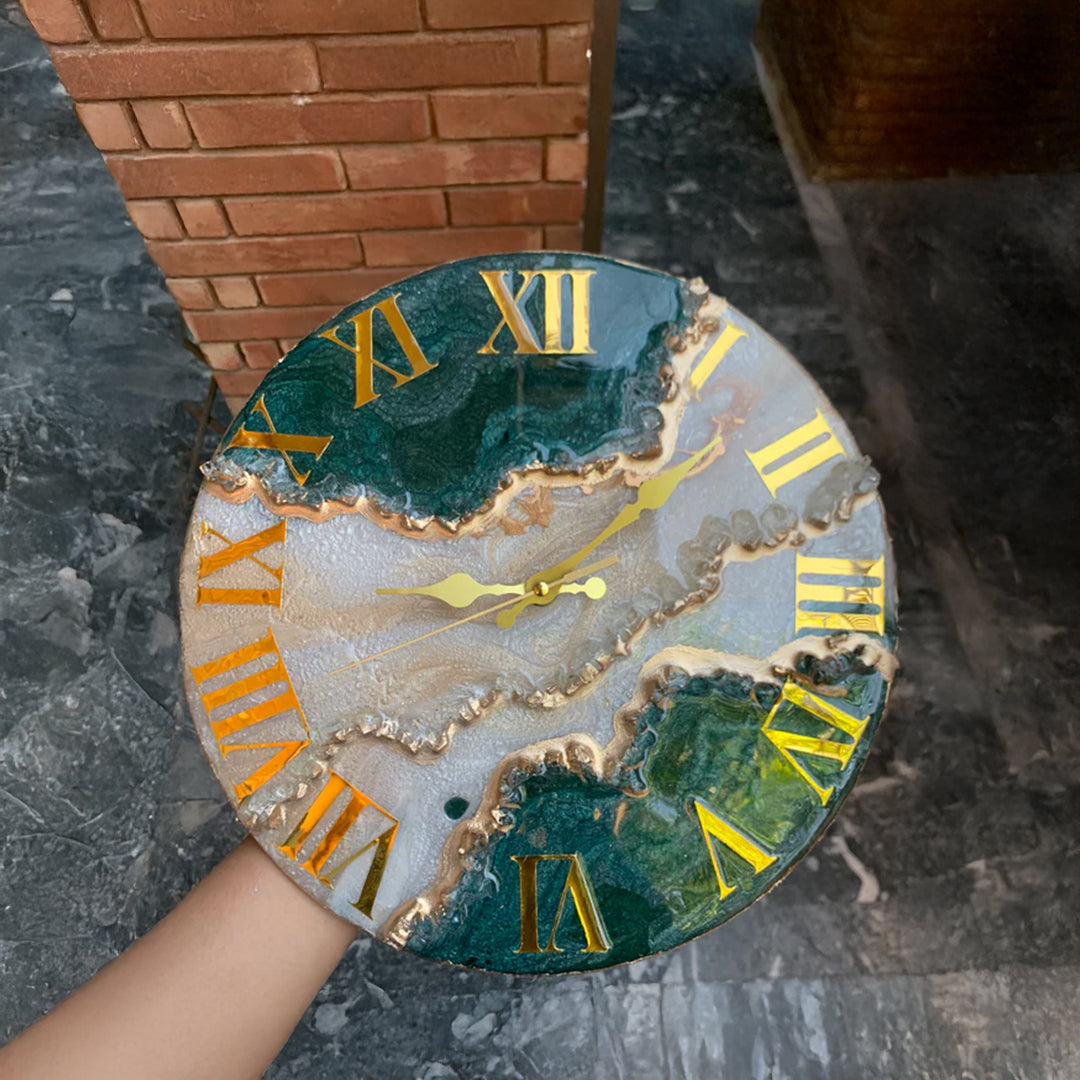 Resin Art Clock