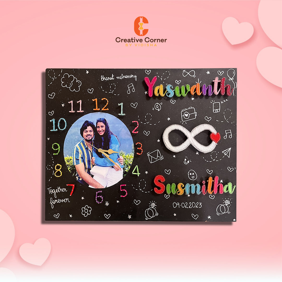 Personalized String Art Clock for Couples – A Meaningful and Practical Valentine's Day Gift