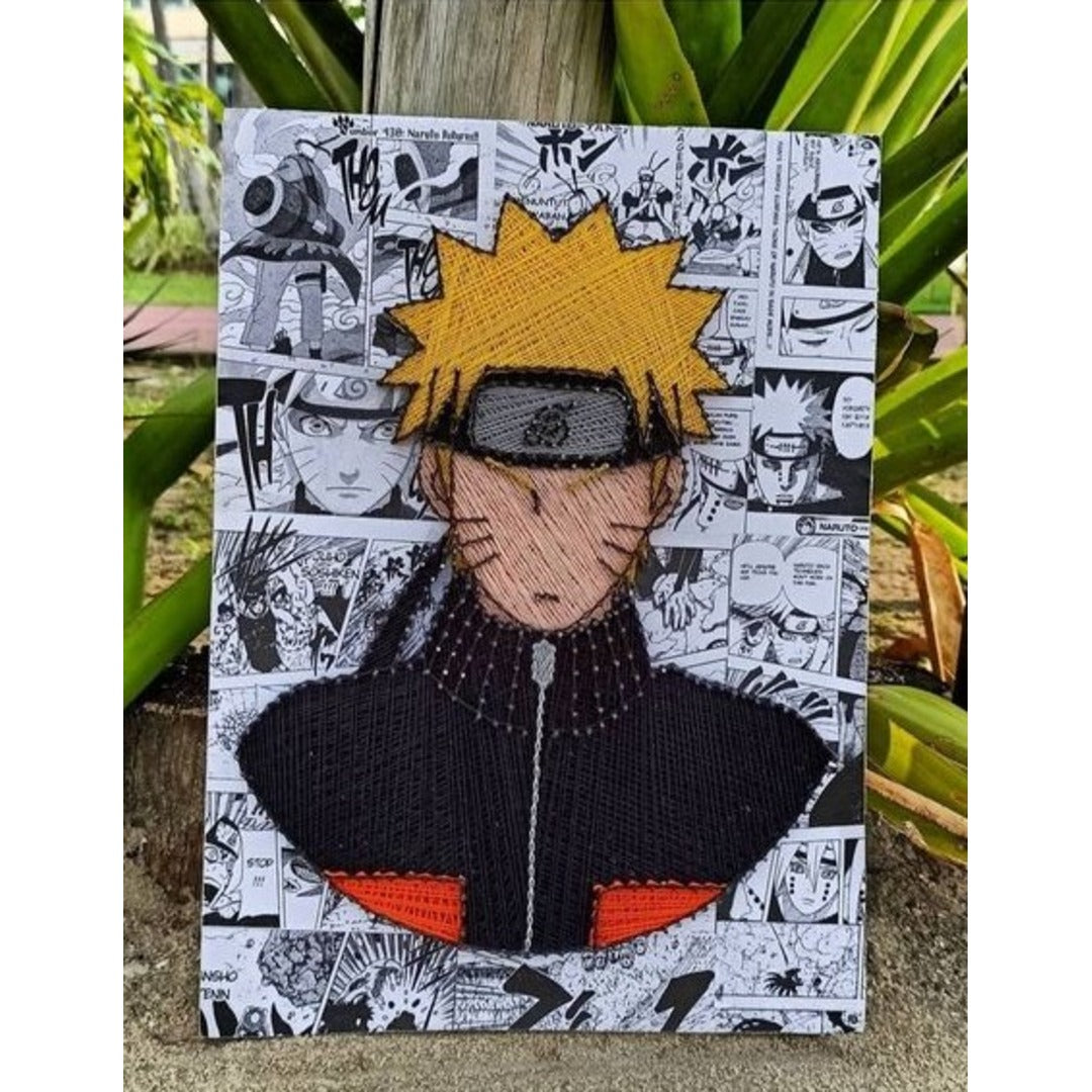 Naruto's Journey: Threaded String Artwork