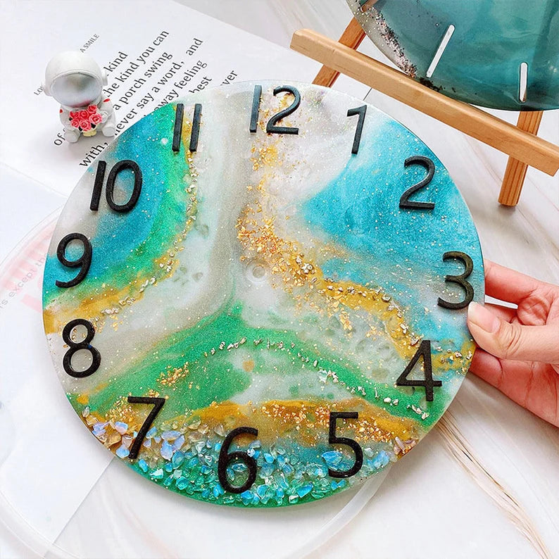 Resin Art Clock