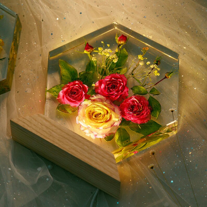 Rose Flower Resin lamp