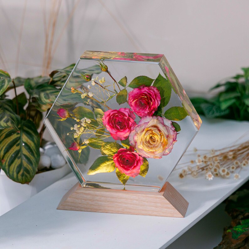 Rose Flower Resin lamp