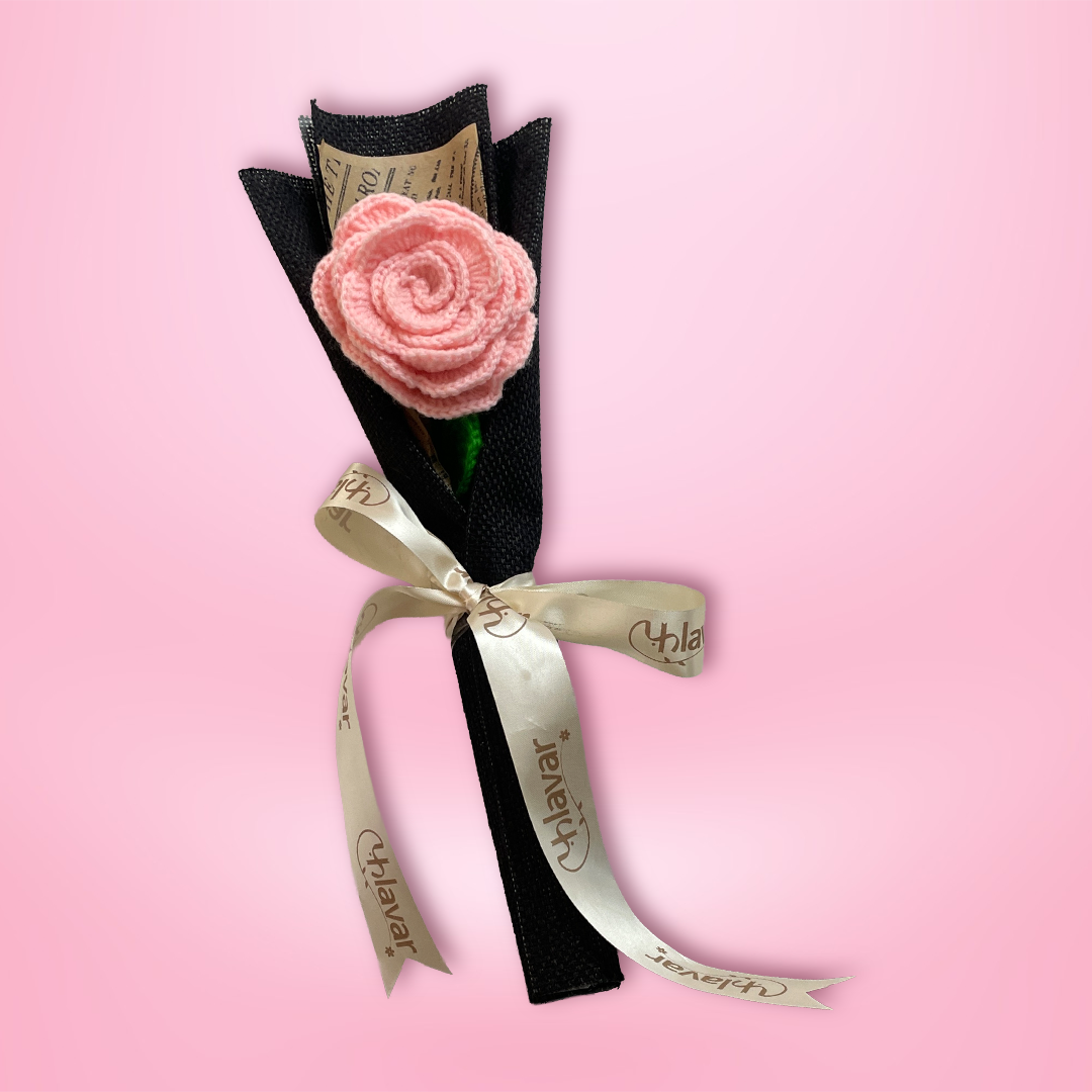 Single Pink Rose Rose Bouquet