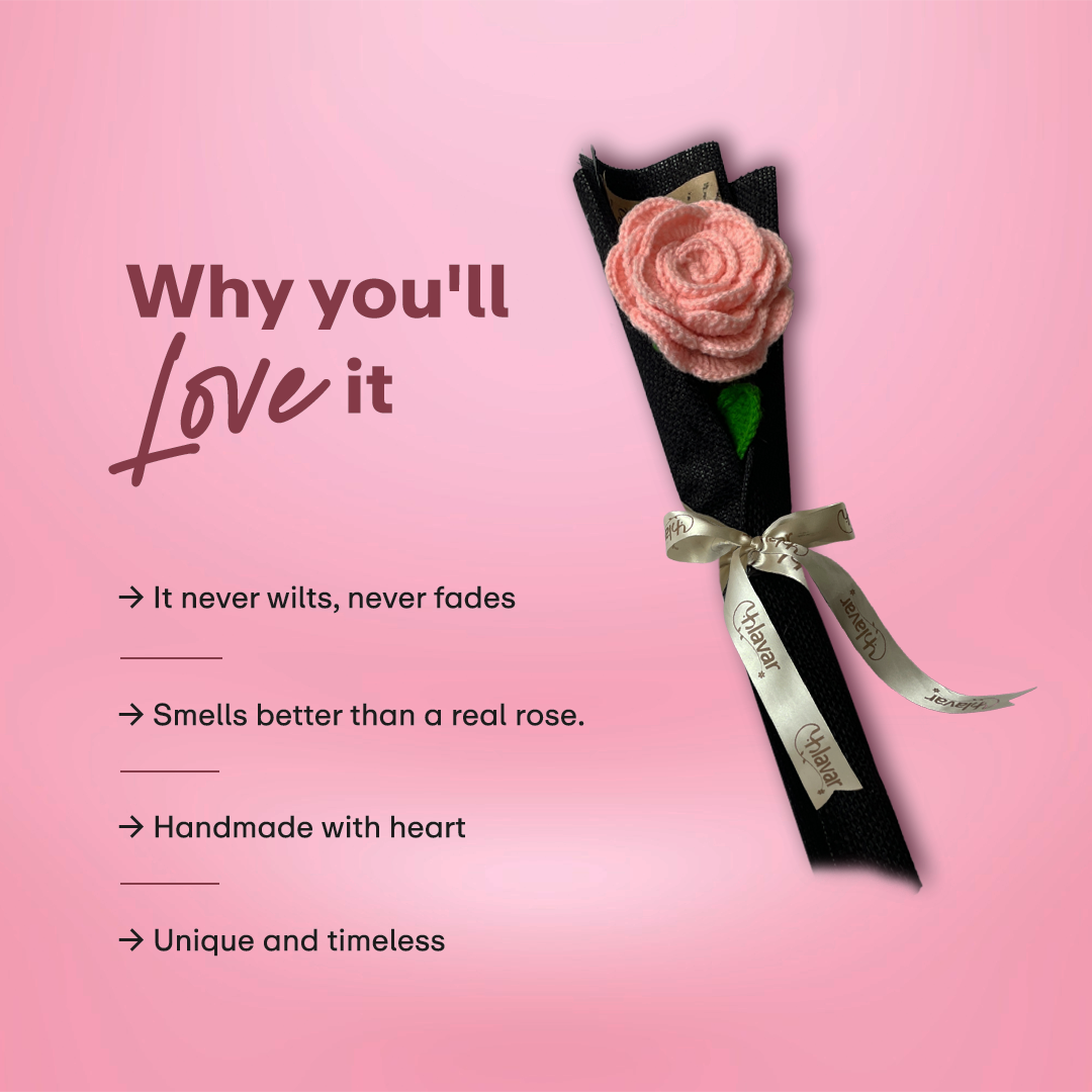 Single Pink Rose Rose Bouquet