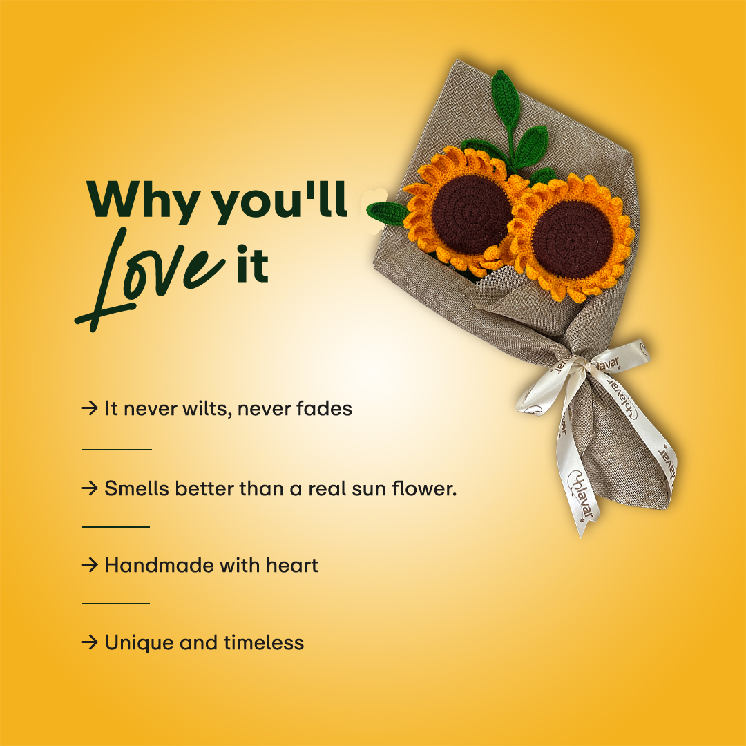 Crochet Sunflower (Set of 2)