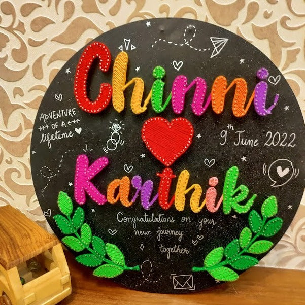 Chinni love karthik : String art with leaves