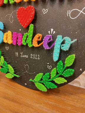 Sandeep: customized leaf string art