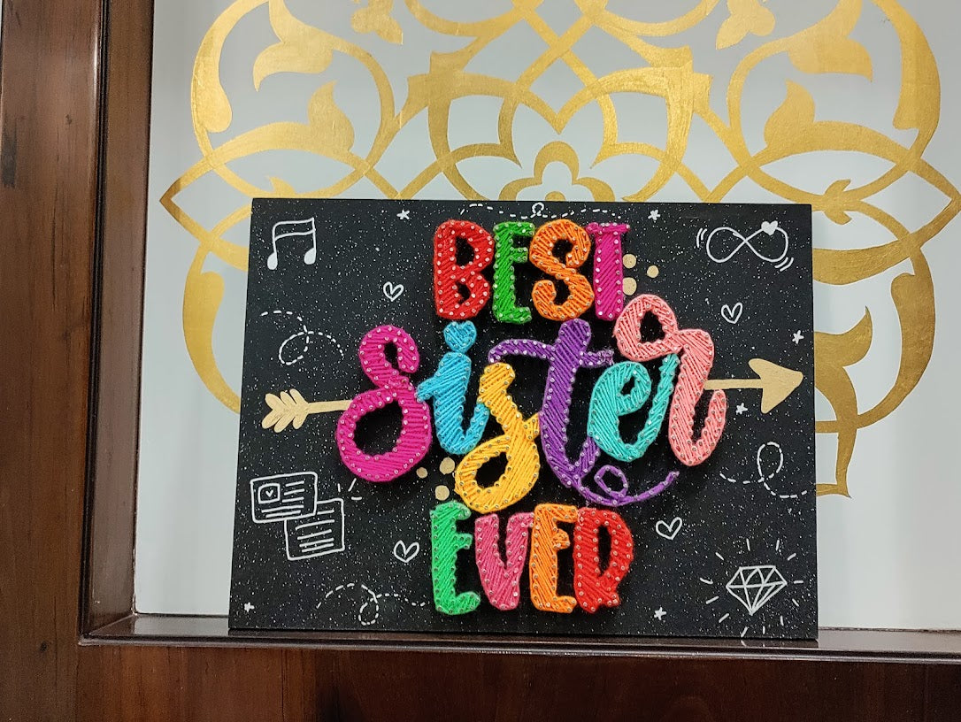 Sisterly Love in String Art: A Tribute to the Best Sister Ever