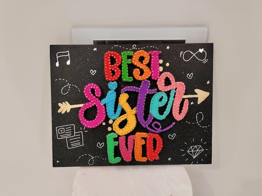 Sisterly Love in String Art: A Tribute to the Best Sister Ever